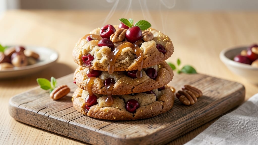 Cherry Chip Nougat Cookie Recipe: Foil-Sealed Crunch Meets Melty Chocolate Rivers