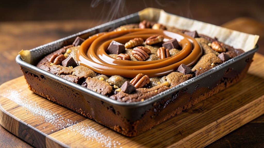 Chocolate Caramel Cookie Bars Recipe: Triple-Layered Crunch With Molten Rivers