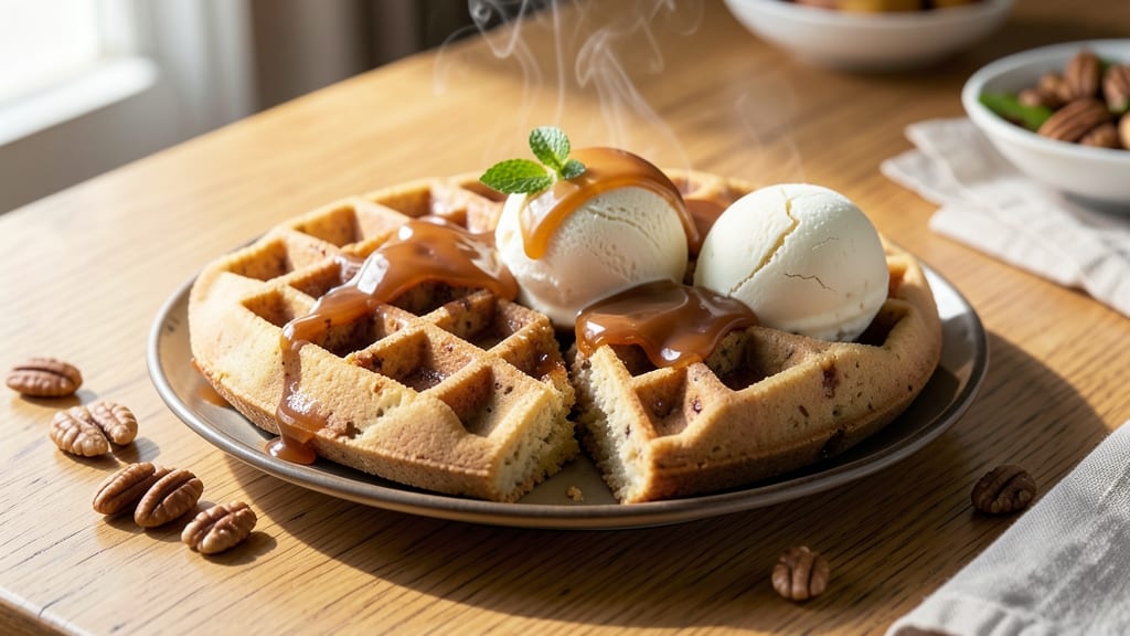 Caramel Cookie Waffle Recipe: Crunchy Edges with Molten Caramel Rivers