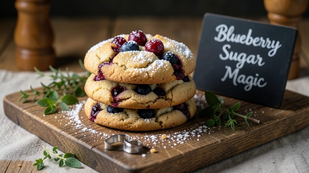Blueberry Sugar Cookie Recipe: Vanilla Bean Streaks and Buttery Crunch Magic