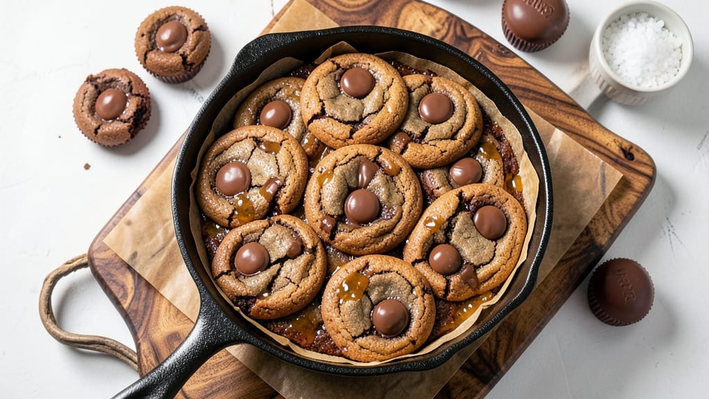 Brownie Reese Cup Cookie Recipe: Fudgy-Chewy Crunch With Peanut Butter Rivers