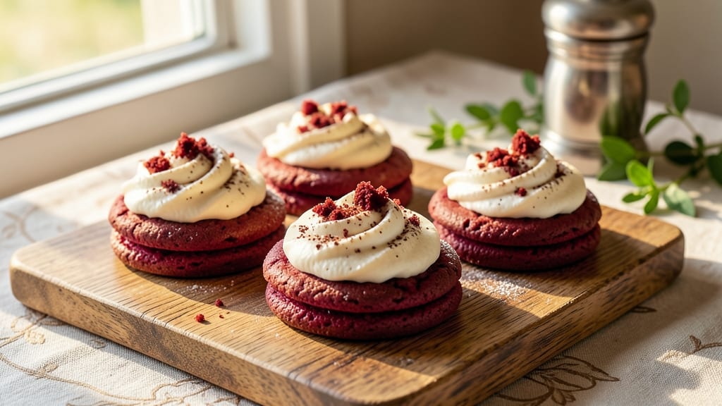 Brooki Red Velvet Cookie Recipe: Deep Red Swirls and Buttery Foil Crunch