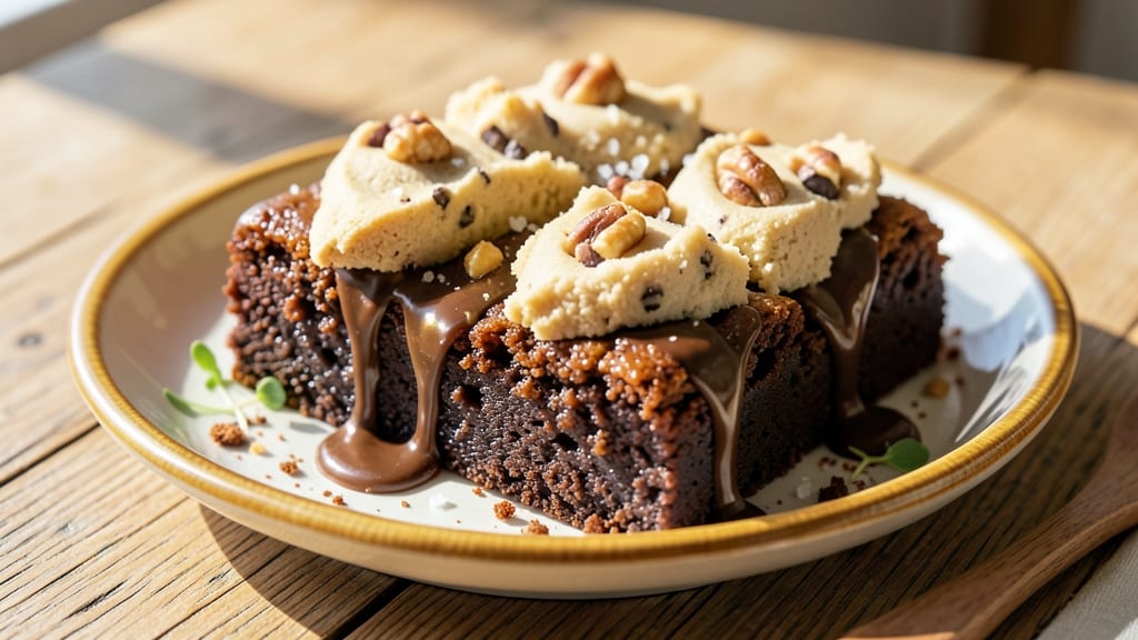 Brownie Recipe With Cookie Dough Topping: Fudgy Base Meets Cool Dough Swirls